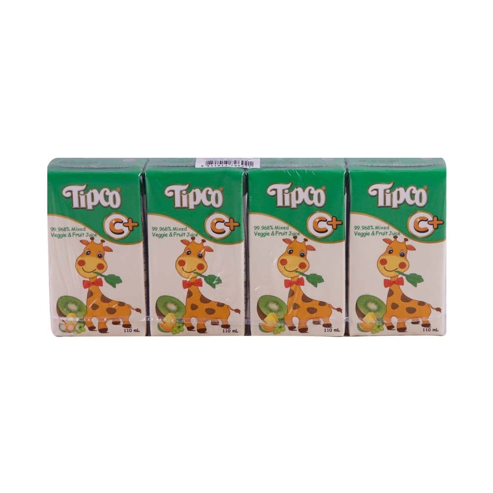 Tipco Mixed Veggie&Fruit Juice 110MLx4PCS