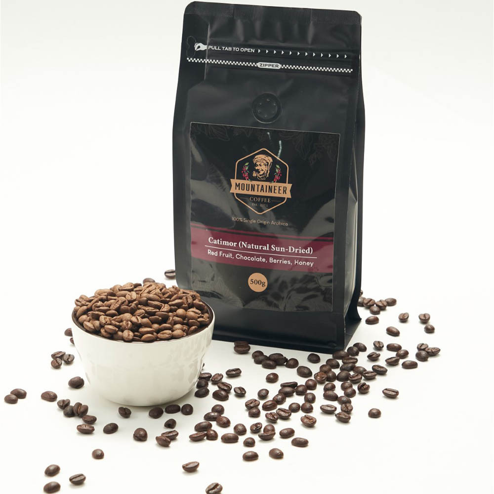 Mountaineer 100% Single Origin Arabica Catimor Coffee (Natural Sun-Dried) 500G