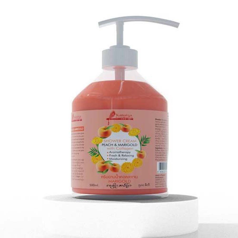 Kanaiya Collagen Peach & Marigold Shower Cream 500ML