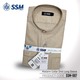 Madarin Collar Shirt Long Sleeve SSM-O-M-L-007 (Pale Yellow) Large