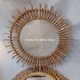 Rattan Mirror Lemon Yellow 1PC (Random Design)