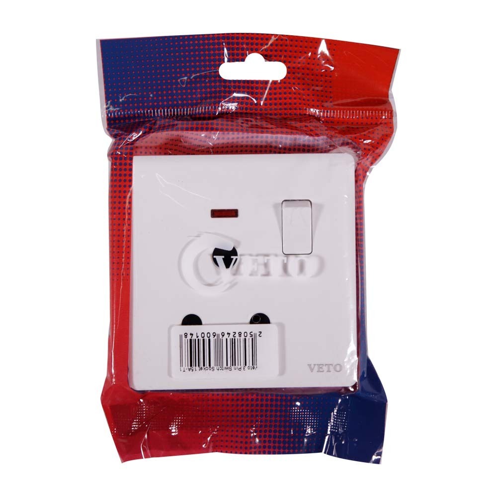 Veto 3 Pin Switch Socket 15A - T1