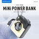 Konfulon A42Q (10000mAh Fast Charging 22.5W Built-in Cable Power Bank) + Lightning Cable Black