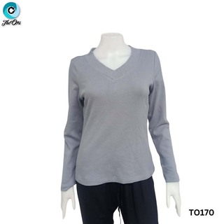 The Ori Women Long Sleeve Top Deep Gray TO126A XL