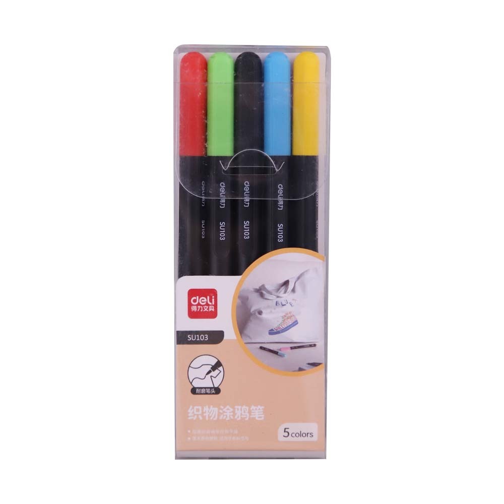 Deli Fabric Graffiti Pen 5PCS SU103