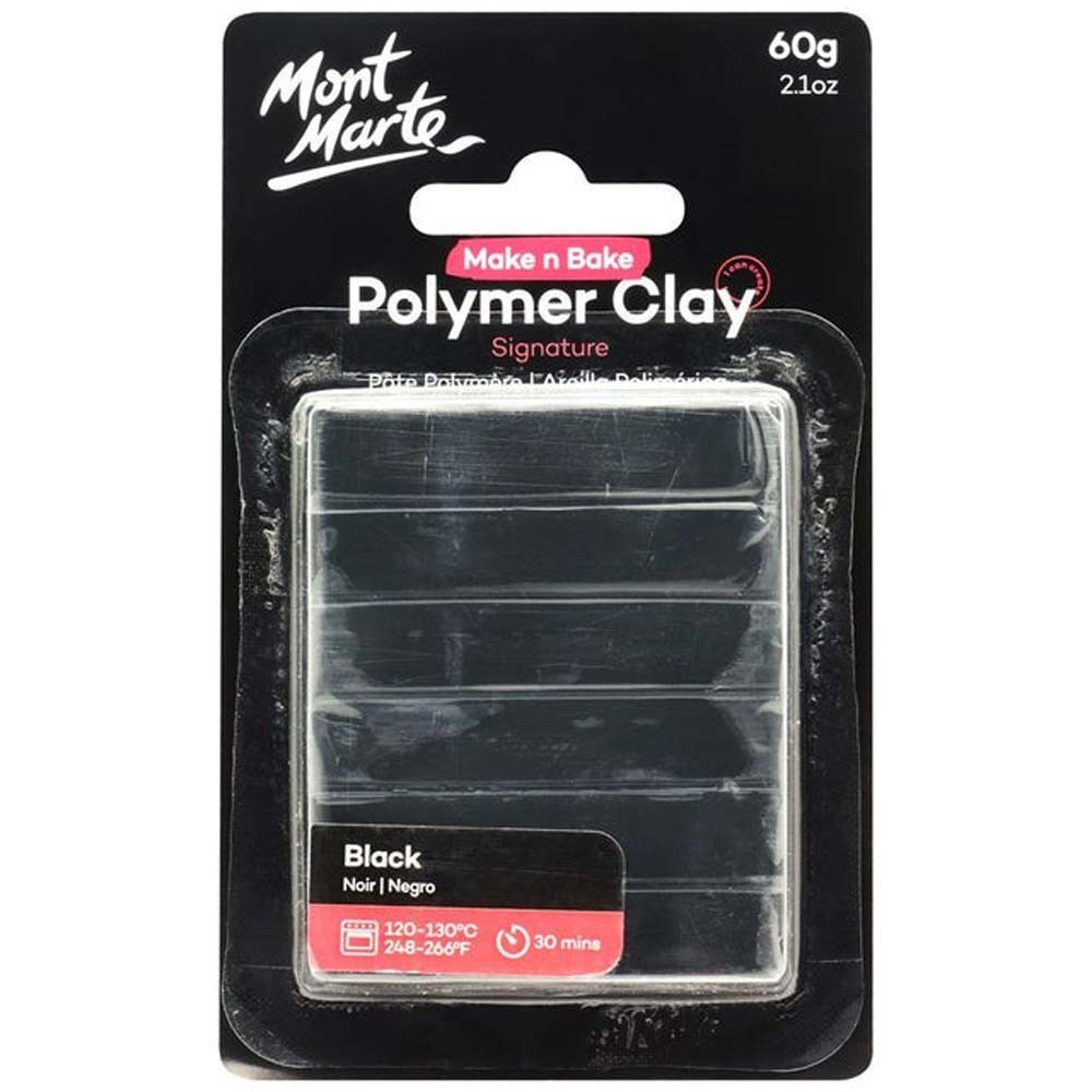 Mont Marte Make N Bake Polymer Clay 60G - Black