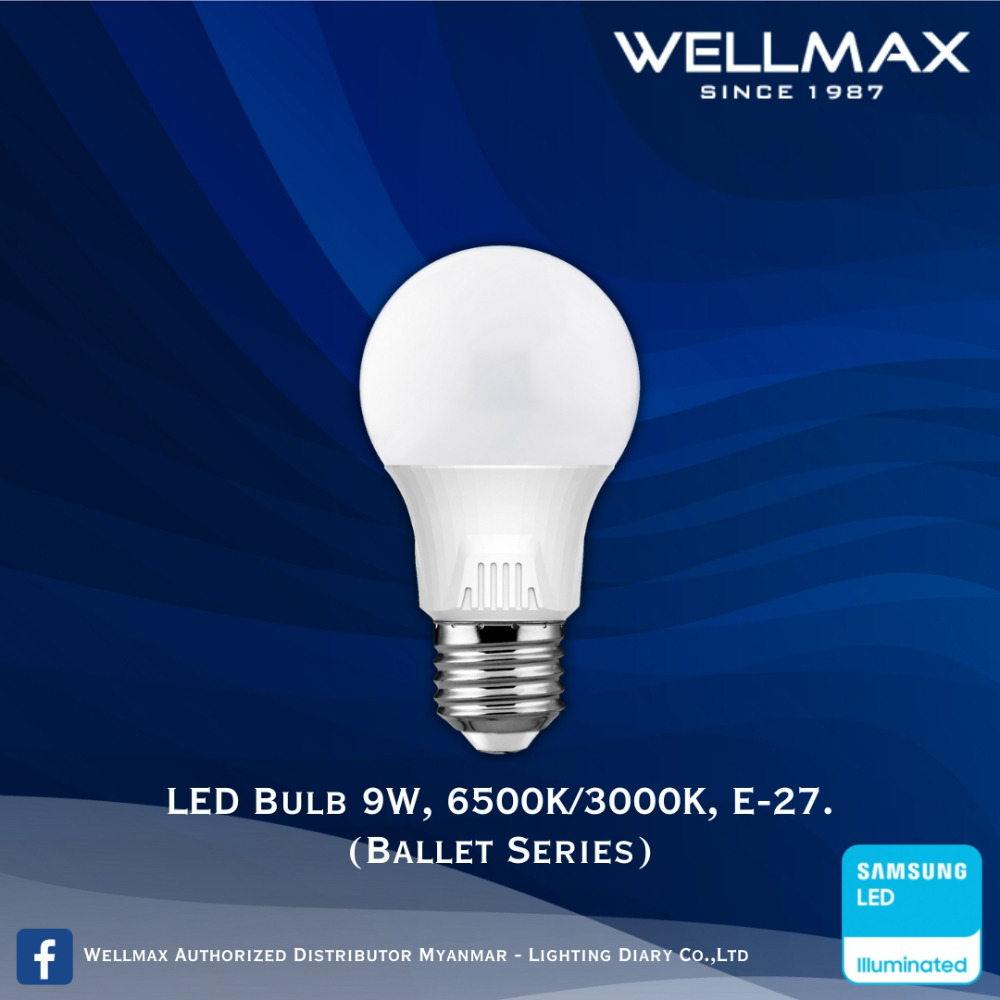 Wellmax Ballet Series LED Bulb E27 6500K 9W L-BL-0840