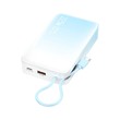 Konfulon A37Q (20000mAh Fast Charging 22.5W Built-in Cable Power Bank) + Type-C Cable Blue
