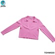 The Ori Women Long Sleeve Top TOHM020 Pink Medium