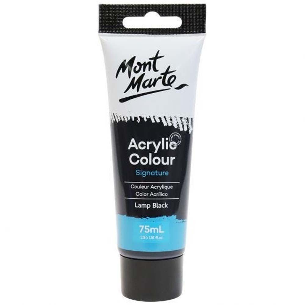 Mont Marte Studio Acrylic Paint 75ML - Lamp Black