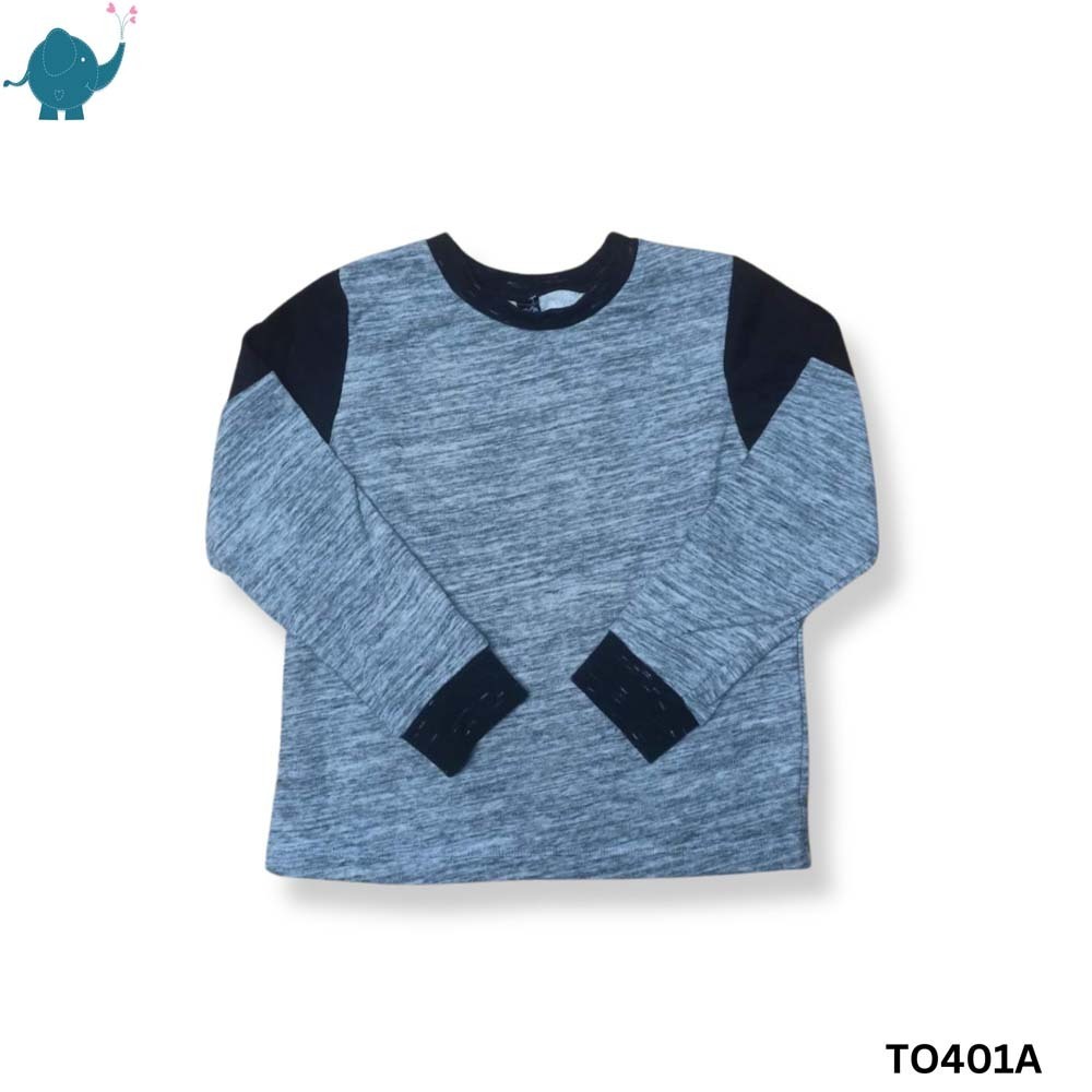 Max & Mia Boy Long-Sleeve Top TO401A-DGY XL