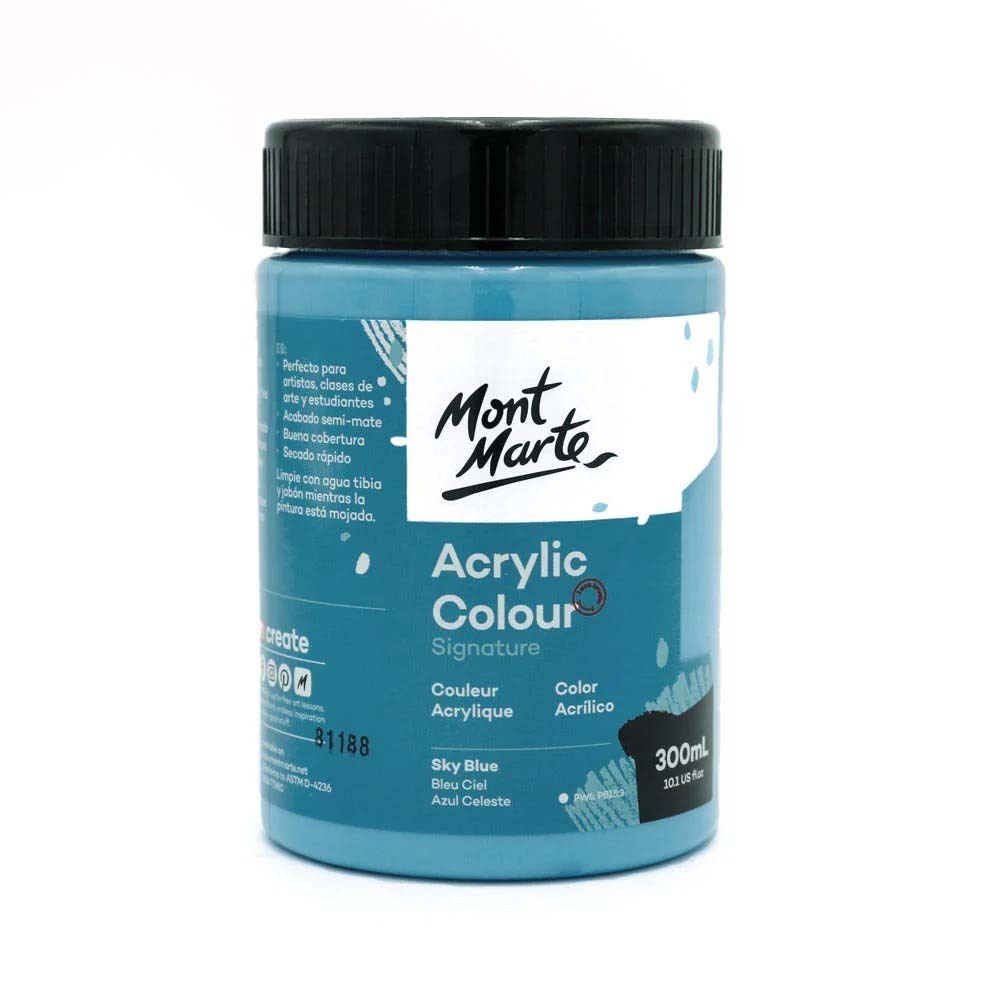 Mont Marte Acrylic Colour 300ML - Sky Blue