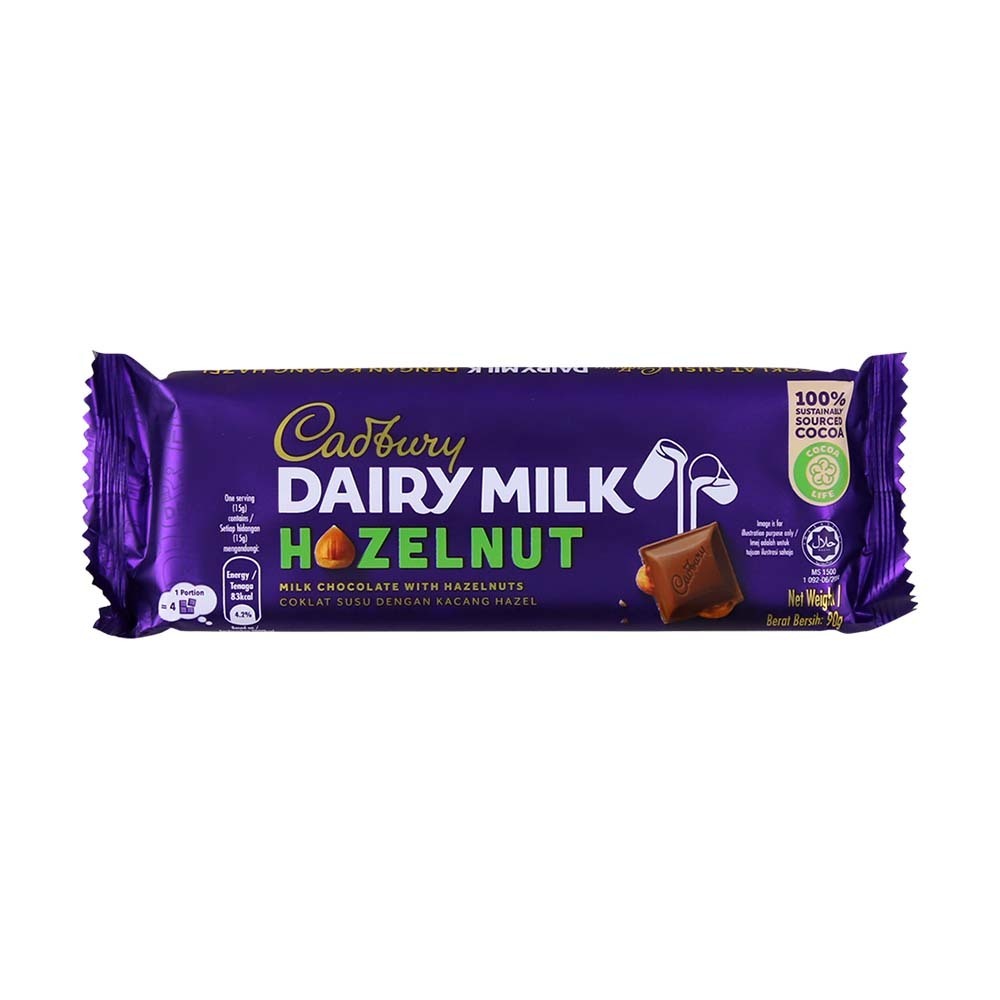Cadbury Dairy Milk Choco Bar Hazelnut 90G
