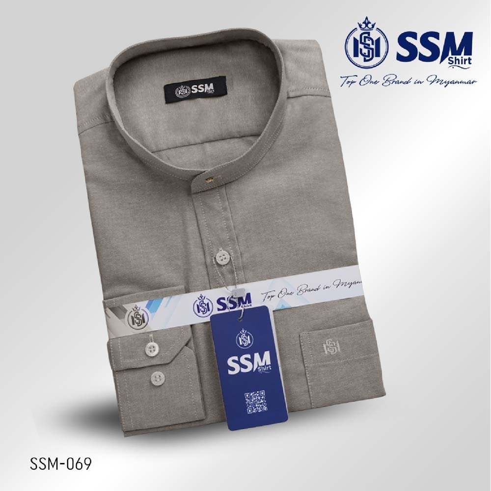 Mandarin Collar Shirt Long Sleeve XL (Tortilla Brown) SSM-O-P-S-069
