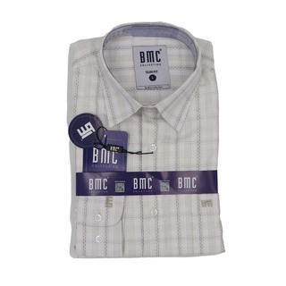 BMC Men Slimfit Shirt Long Sleeve 1330078 Gray XXL