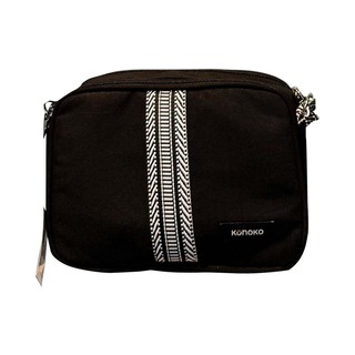 Konoko Arrow Crossbody Bag Medium (Black Plain)