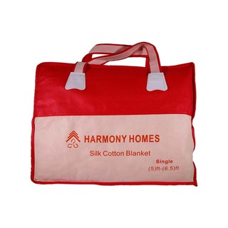 Harmony Homes Cotton Blanket 5x6.5ft Red