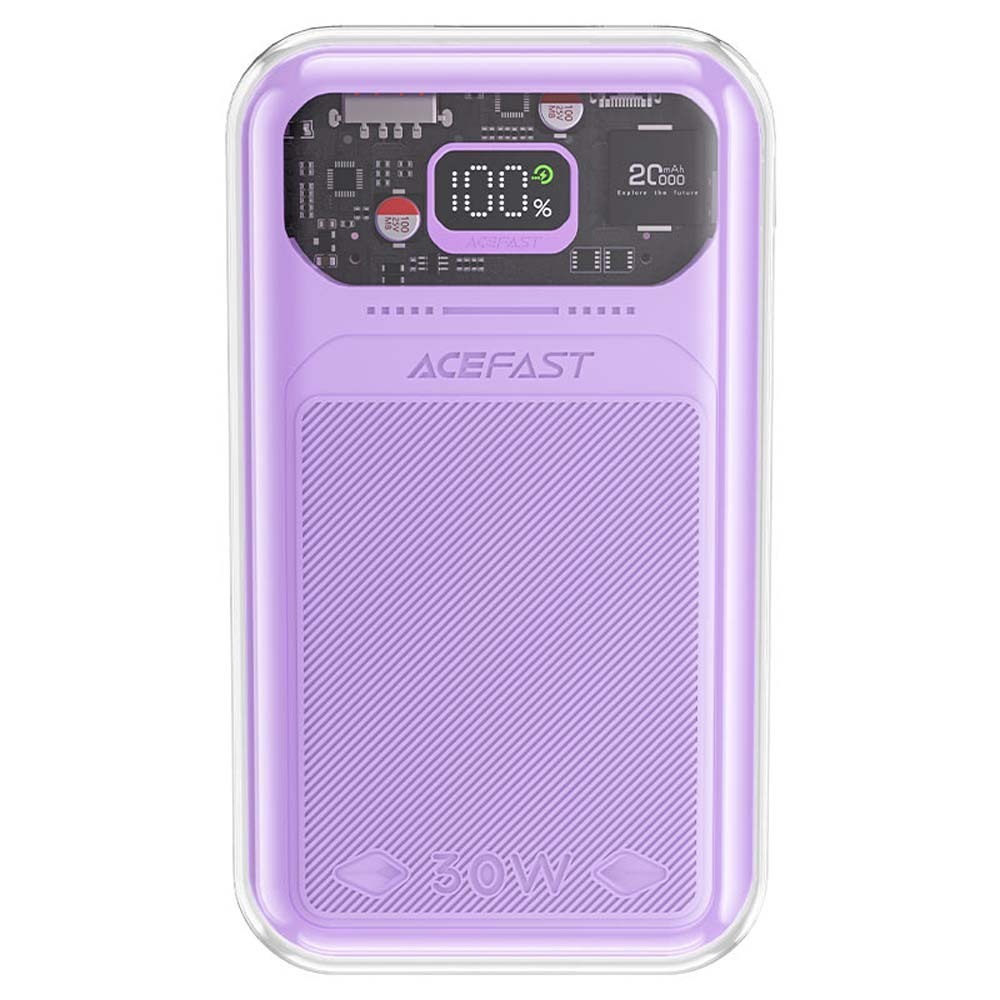 Acefast M2 Sparkling Series 20000Mah 30W Fast Charging Power Bank 27020003 Alfalfa Purple