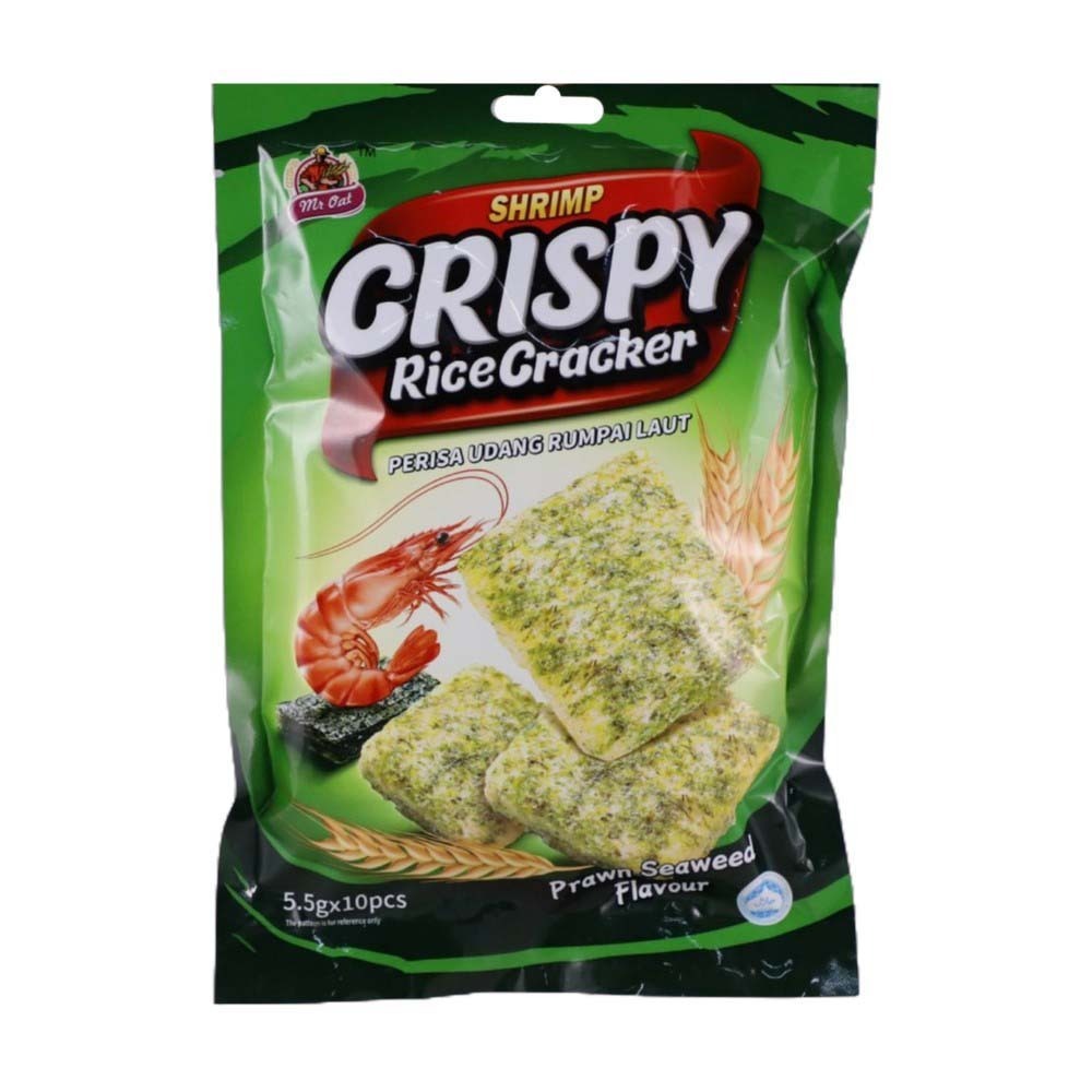Mr Oat Rice Cracker Prawn Seaweed Flavor 55G