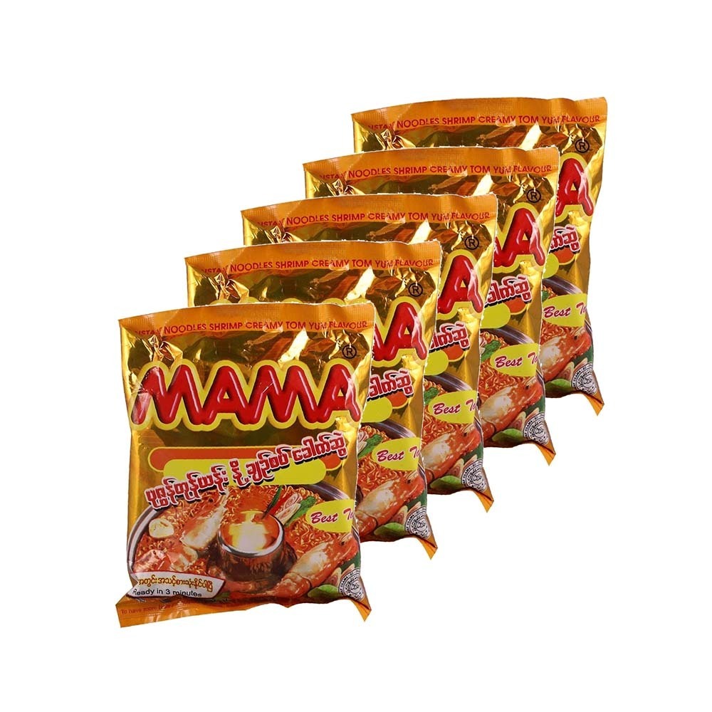 Mama Instant Noodle Tom Yum Shrimp Creamy 5PCS x 55G(Local)