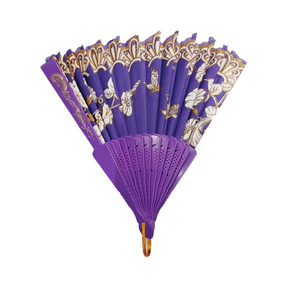 K&C Folding Hand Fan HF-801 (Sequin Design)