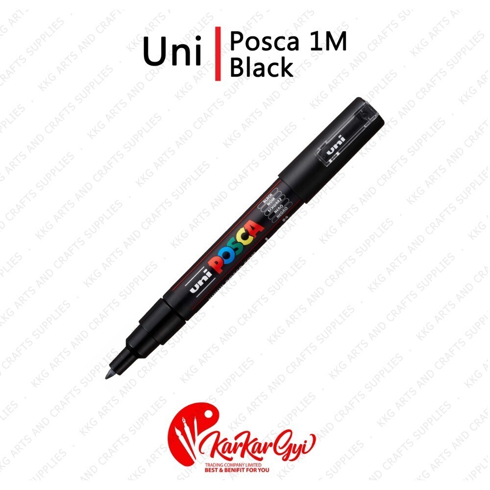 Uni Posca Marker 1M 0.7mm Black