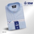 Madarin Collar Shirt Short Sleeve XL (Frozen Blue) SSM-O-P-S-051