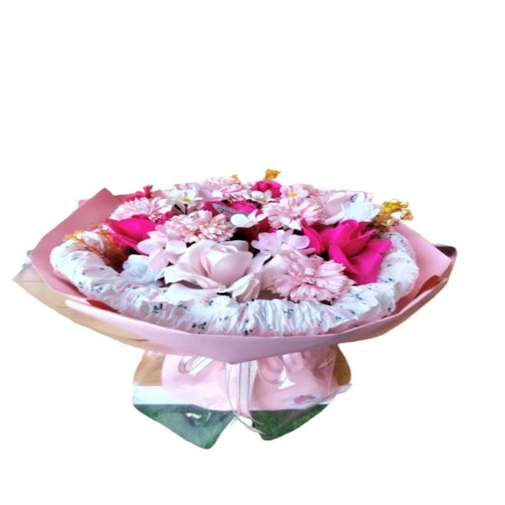 Floral District Mix Flowers Artificial Bouquet Pink Theme