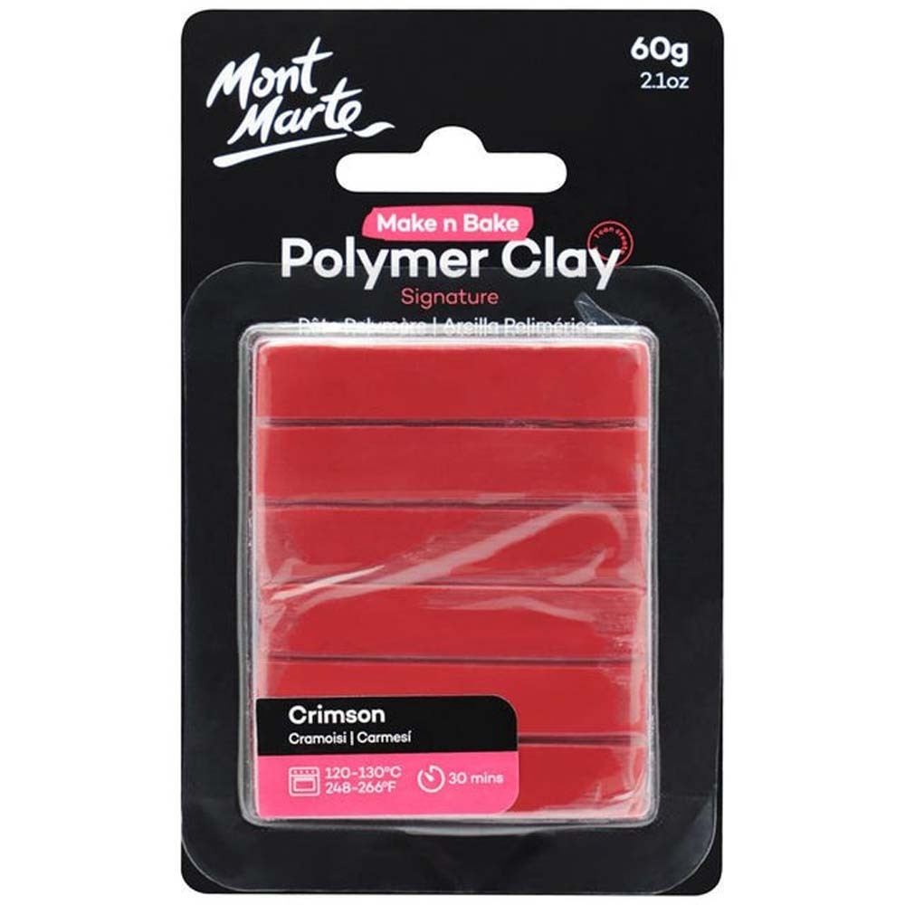 Mont Marte Make N Bake Polymer Clay 60G - Crimson