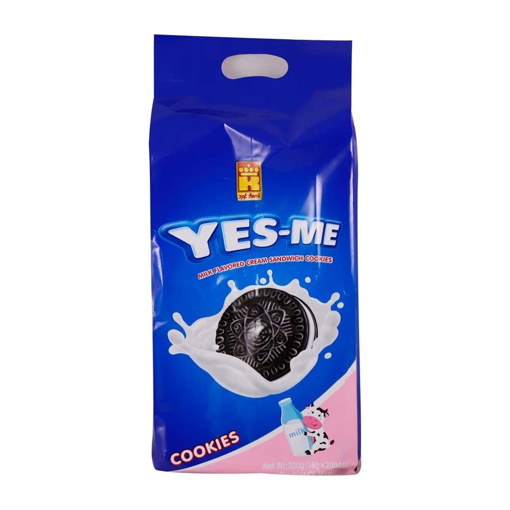 Bayin Yes-Me Cream Sandwich Cookies Milk 320G
