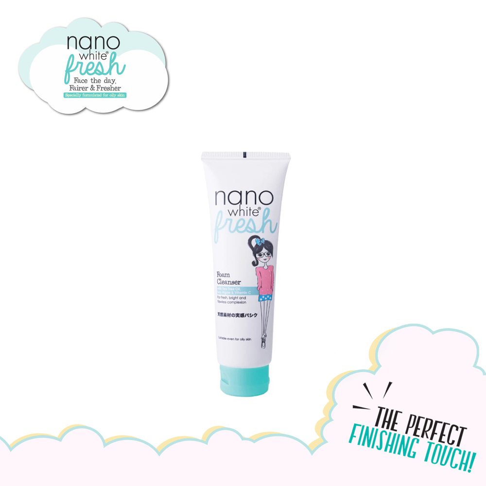 Nano White Fresh Facial Foam Cleanser 50G