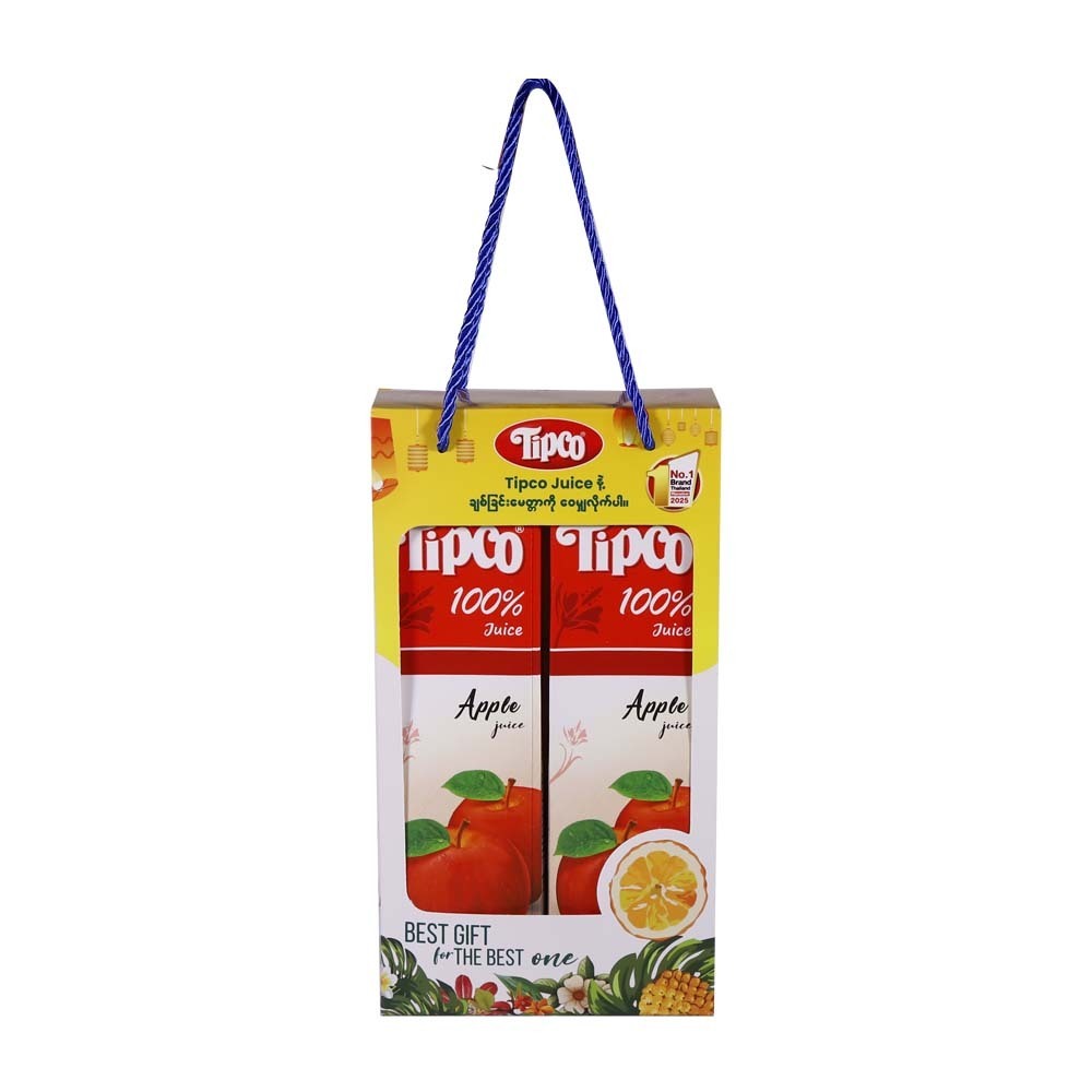 Tipco 100% Fruit Juice Apple 1L x 2PCS