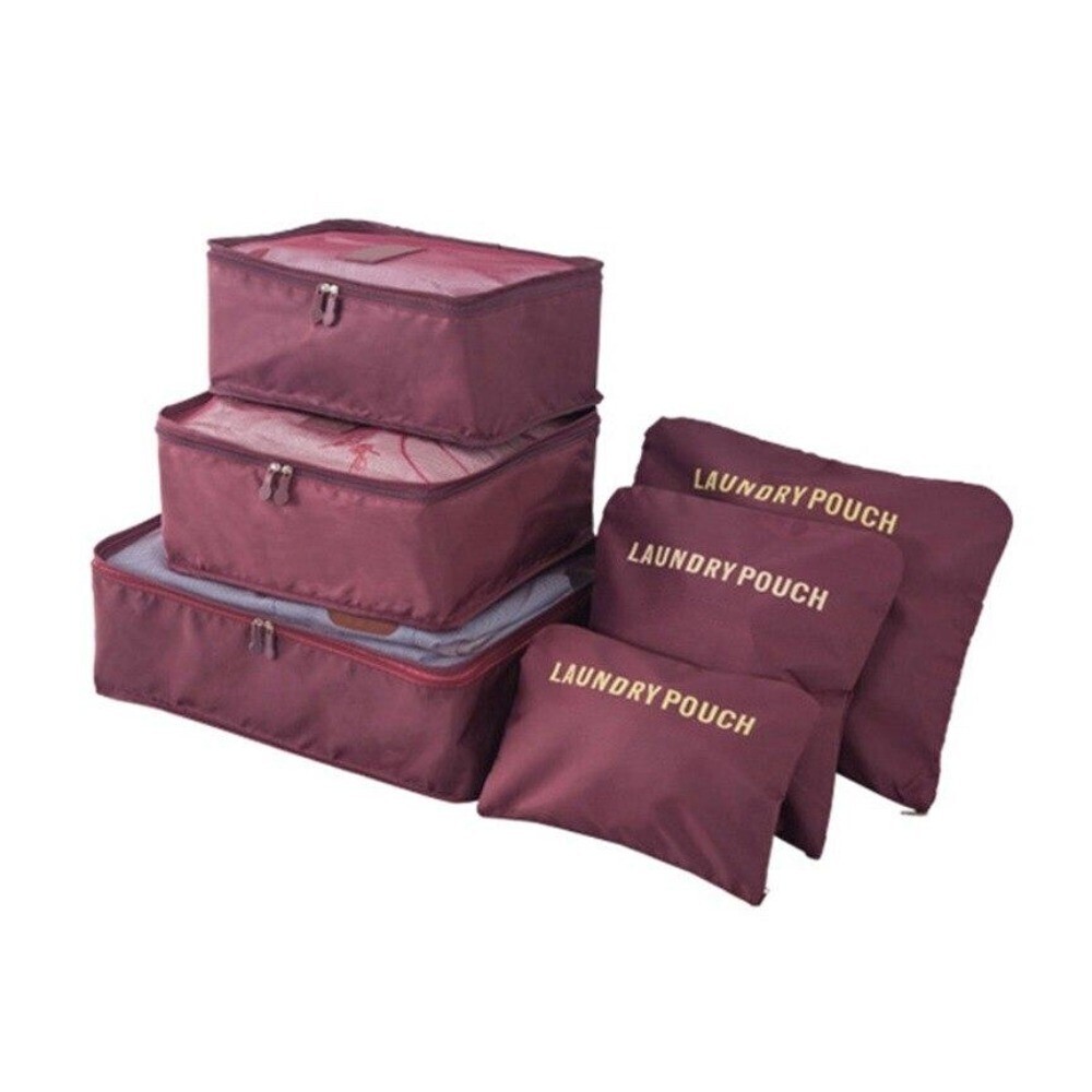 6 in 1 Travel Bags Red