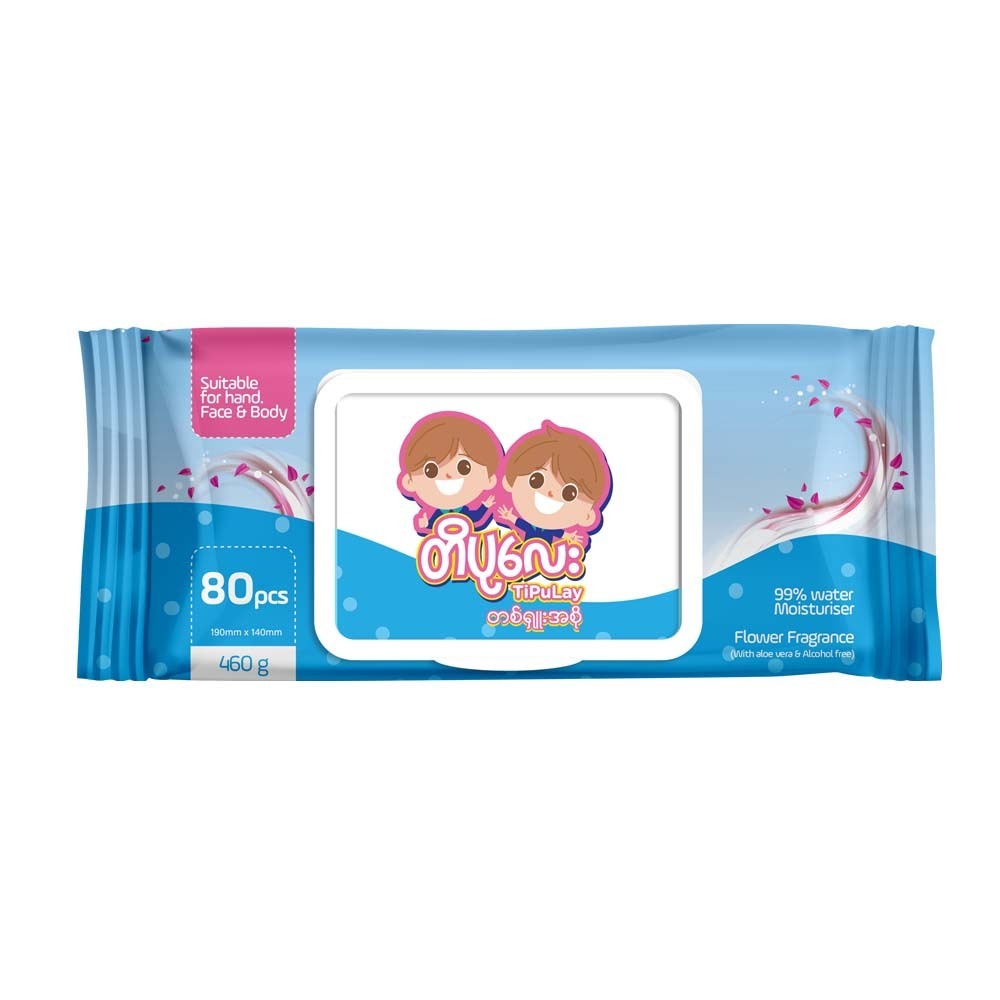 Tipulay Wet Tissue Flower Fragrance 80PCS