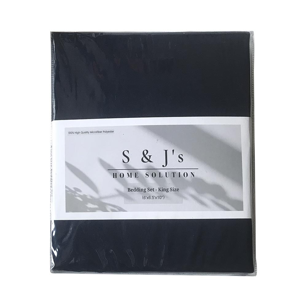 S&J Double Bed Sheet Dark Blue SJ-01-48
