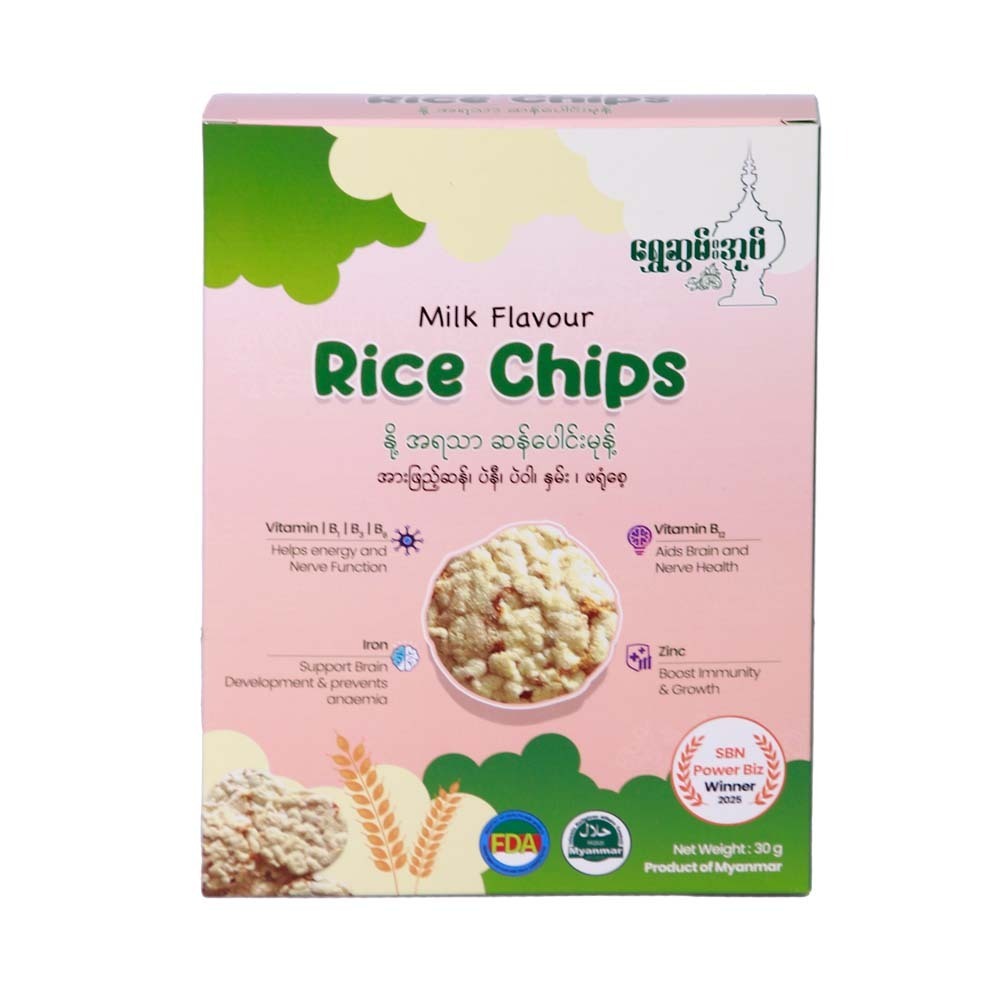 Shwe Soon Oak Rice Chips Milk 30G (12M+)