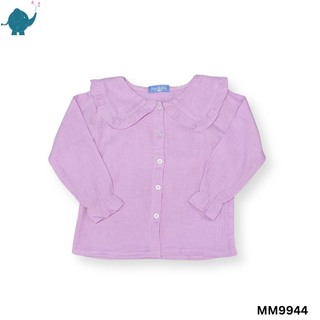Max & Mia Kid Girl Cotton Puff Long Sleeve Blouse MM9944 Purple S (3/4yrs)