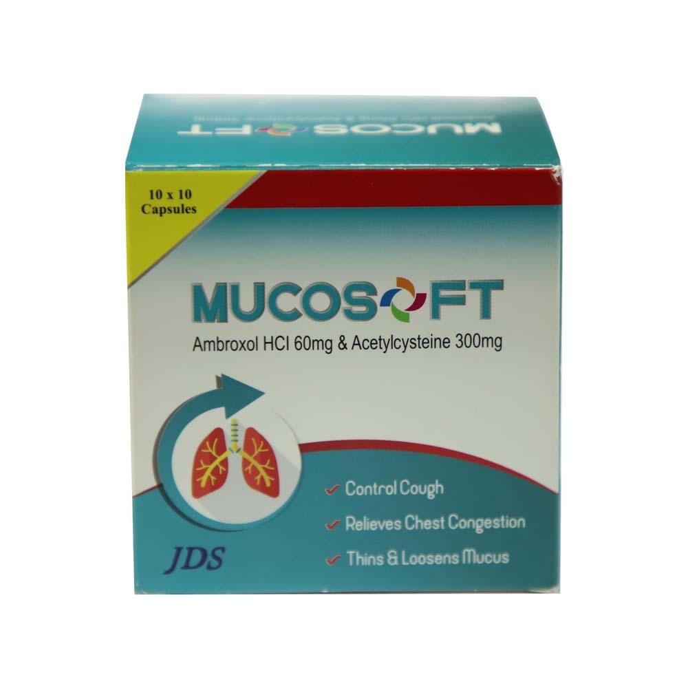 Mucosoft Ambroxol 60MG&Acetylcysteine 300MG 10PCS