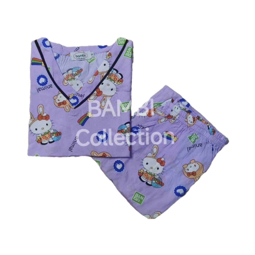 Bambi Women Spant One Set Nightwear Purple AA0038 Medium