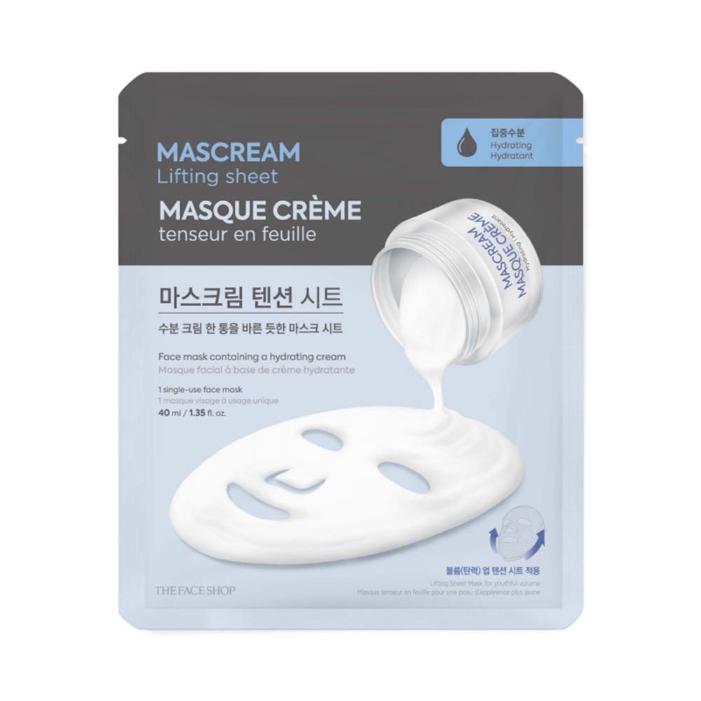 The Face Shop Deeply Hydrating Mascream Lifting Sheet Mask 40ML