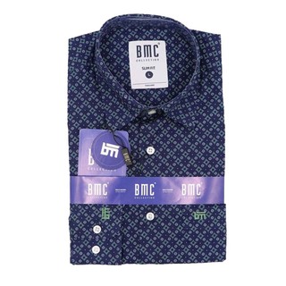 BMC Slimfit Shirts Long Sleeve 1330058 (Design-3) Large