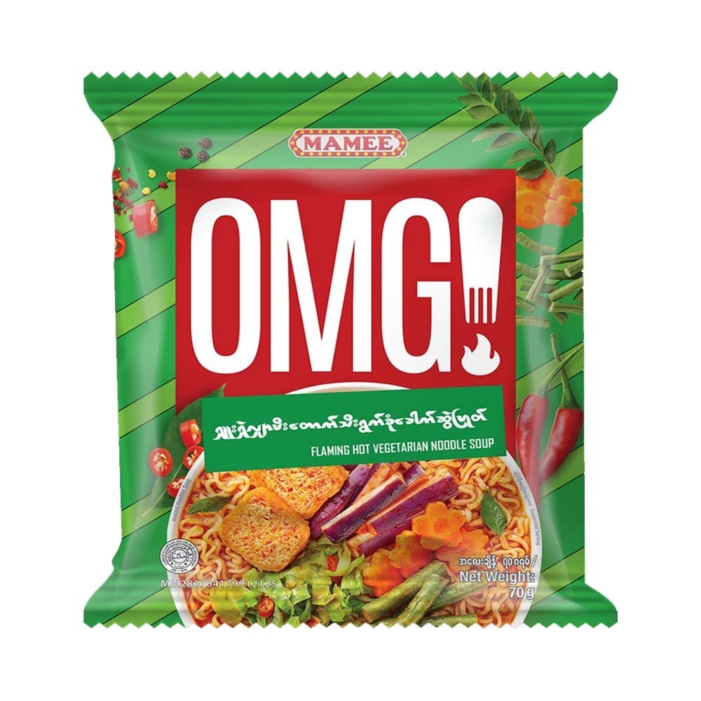 Mamee Omg Inst Flaming Hot Vege Noodle Soup 70G