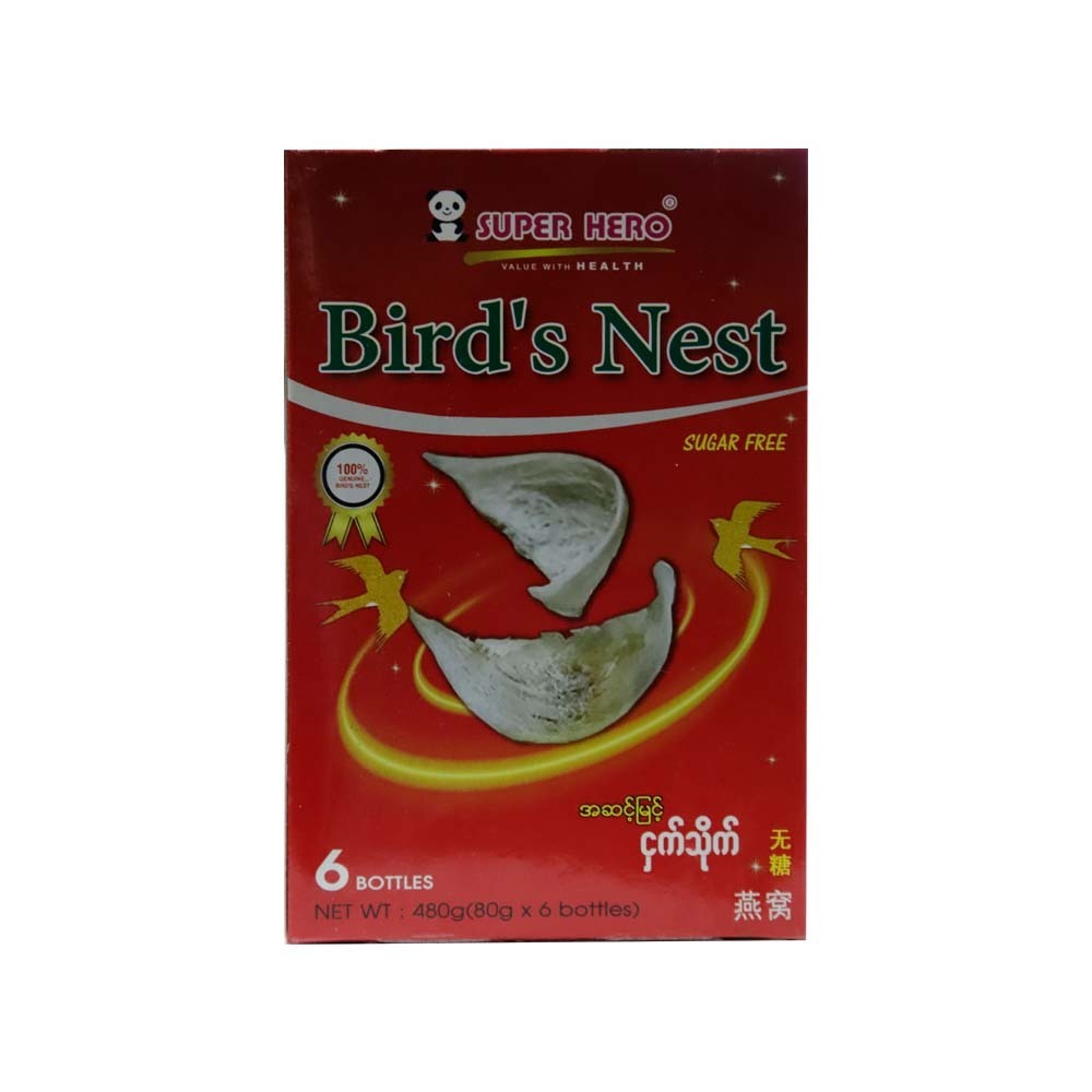 Super Hero Bird's Nest Sugar Free 80G x 6