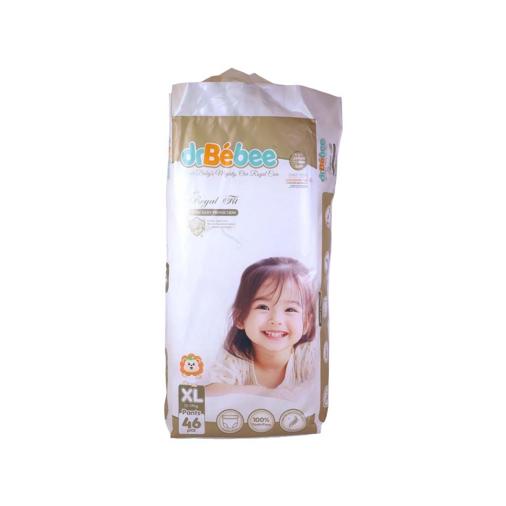 Dr Bebee Royal Fit Baby Diaper Pant Jumbo 46PCS (XL)