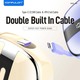 Konfulon A-50 (10000mAh Fast Charging 22.5W Built-in Cable Power Bank) Purple