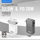 Konfulon A56Q (10000mAh Fast Charging 22.5W Built-in Cable Power Bank) White