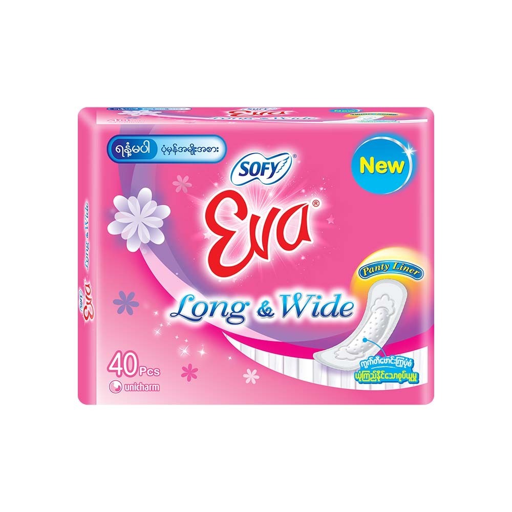 Sofy Eva Long & Wide Unscented Panty Liner 155mm 40PCS