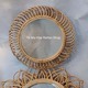 Rattan Mirror Lemon Yellow 1PC (Random Design)