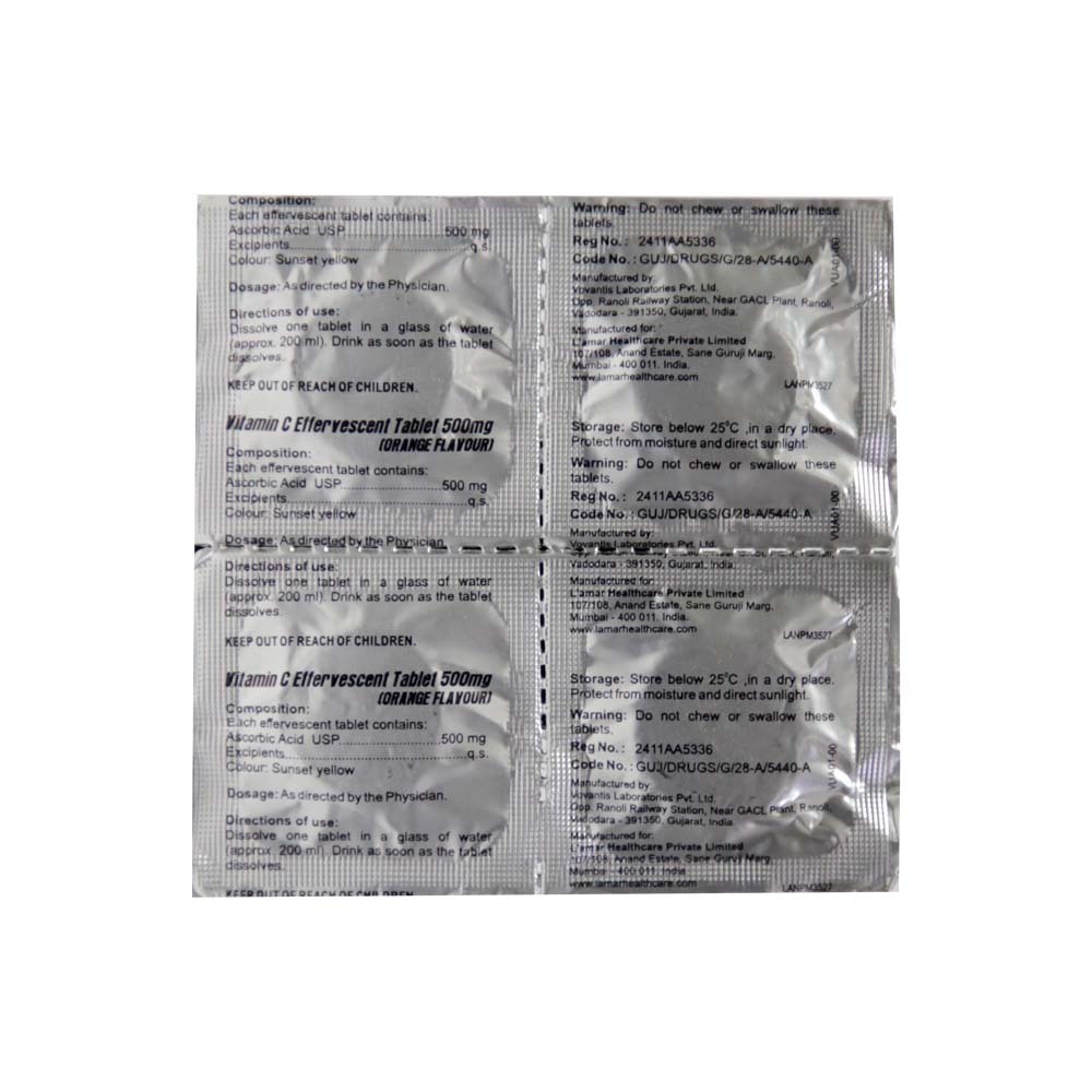 Lamar Vita-C Effervescent Tablet 500MG 4PCS