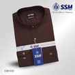 Mandarin Collar Shirt Long Sleeve Over (Wood Brown) SSM-O-P-S-030
